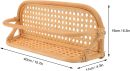 Floating Shelf, Wall Mounted Shelf Storage Organizer Rattan Decorative Shelves Hanging Basket for Shower Kitchen Bathroom Pantry Entryway Storage