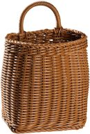 Wall Mounted Storage Basket - Woven Wall Hanging Decorative Flower Basket Organizer for Front Door, 9.63X6.09X4.32 in