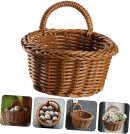 Imitation Rattan Wall-mounted Storage Basket for Kitchen Organizers Creative Hanging Basket for Onion Ginger Garlic Multi-function Decorative for Home and Garden