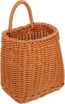 Imitation Rattan Flower Basket Willow Hand Woven Wall Basket Organizer Wicker Hanging Fruit Vegetable Basket Onion Basket Home Decoration