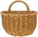 Hand Woven Storage Basket - Decorative Hanging Wall Basket for Organizing Household Sundries, Imitation Rattan Design, Small Wicker Basket - 18X18X15.5cm/7.07X7.07X6.1inch